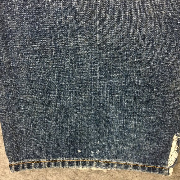 GAP Jeans 33x32 Mens Dark Wash Relaxed Straight 100 Cotton Solid Zip Fly Blue - Picture 11 of 15